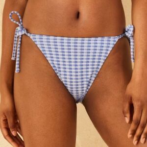 Wild Fable Blue‎ and White Sparkle Gingham Swimwear, Size M, NWT